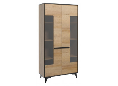 Vitrine ladekast glazen ontwerpkast hout Nieuw dressoir vitrine ladekasten