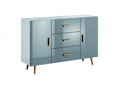 Kommode Brillo Kommoden Holz Schrank Sideboard Wohnzimmer Hochschrank Anrichte  Ladenkast Brillo Ladenkasten Houten kast Sideboard Woonkamer Hoge kast Dressoir