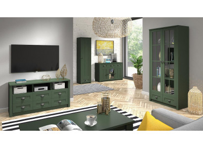 Woonkamer complete set landhuis meubelset 5 delig. Woonwand houten commode tafel