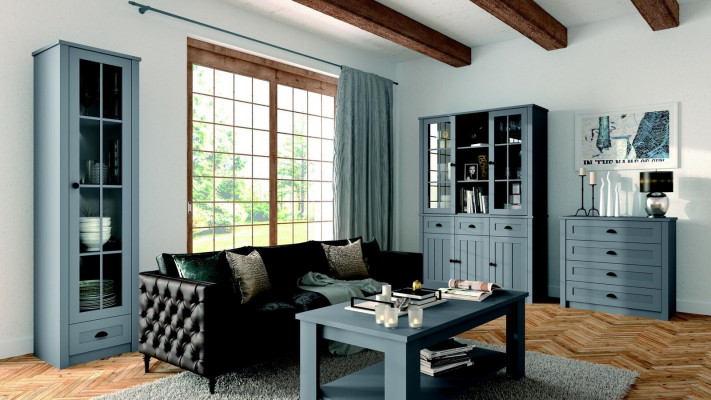 Dressoir ladenkast plank houten kast multifunctionele kast kasten houten meubilair grijs