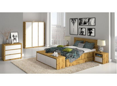 Ontwerp slaapkamer luxe bed nachtkastje commode 6-delige slaapkamer set hotel