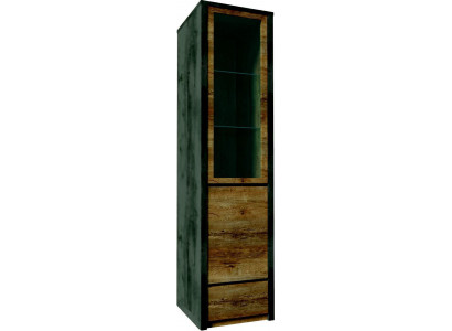 Vitrines Massief meubelen Houten kasten Nieuw Massief houten vitrinekast Hoog kast Glas