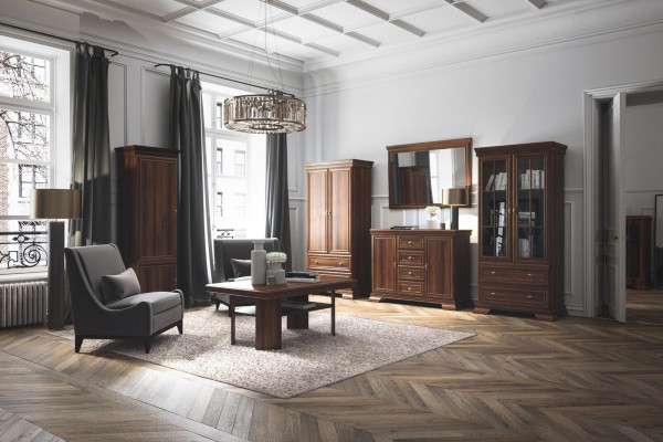 Garnituur Vitrine Dressoir 4-delig. Houten meubelplank Woonkamer Wandmeubel Set Groep