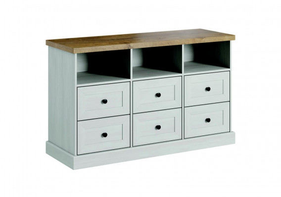 Woonkamer plank hout luxe kast ontwerp dressoir buffet laag bord nieuw