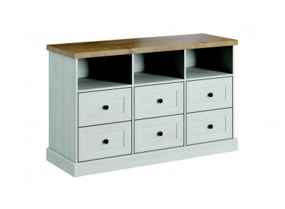 Woonkamer plank hout luxe kast ontwerp dressoir buffet laag bord nieuw