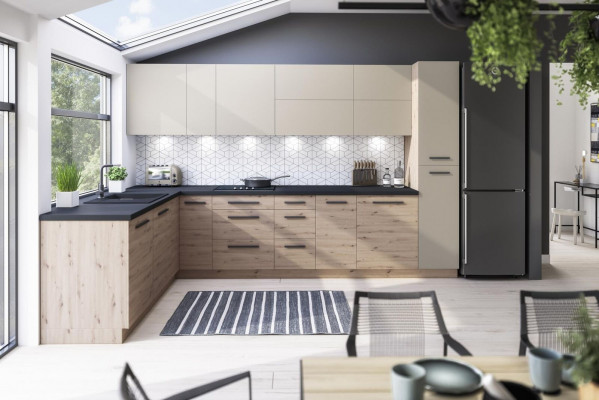 Keuken L-lijn Moderne keukens Keukenblok Hangkast Kast Kasten Keuken
