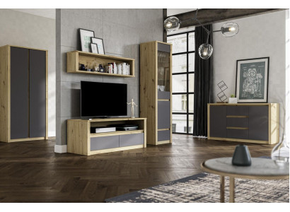 Wandmeubel Dressoir Lowboard Sideboard Woonkamer Dressoir Plank 5-delig Set