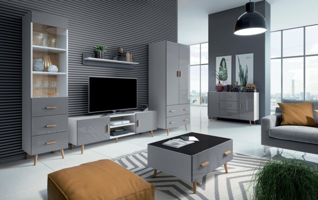 Woonkamer Moderne Stijl Woonwanden 4-delige Set Moderne Woonwand Vitrines Boekenplankkast