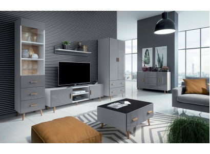 Woonkamer Moderne Stijl Woonwanden 4-delige Set Moderne Woonwand Vitrines Boekenplankkast