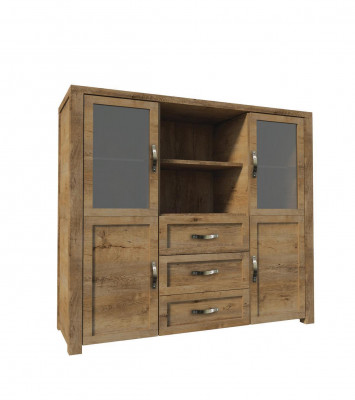 Buffet dressoir commode hout handgemaakt houten landelijke dressoirs 2-delig.