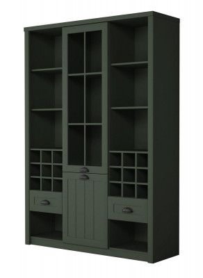 Wandmeubel Kast Meubels Planken Woonkamer Vitrine Glazen kast Plank Boekenkast