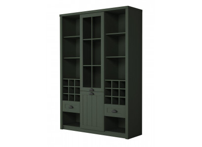 Wandmeubel Kast Meubels Planken Woonkamer Vitrine Glazen kast Plank Boekenkast