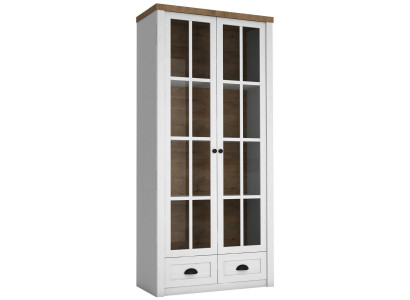 Klassieke glazen bar houten kast glazen kast vitrine vitrinekast woonkamer