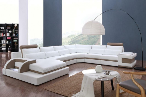 Designer woonlandschap U-vorm bank hoekbank bekleding set hoekbank bank