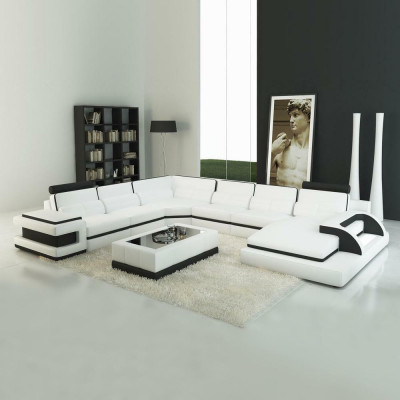 Designer woonlandschap U-vorm bank hoekbank bekleding set hoekbank bank