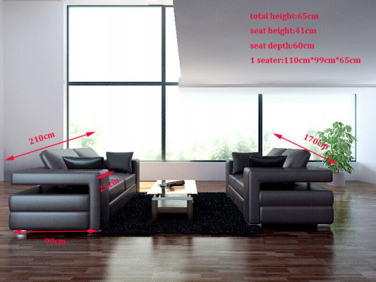 Sofa set 32-zits bank zitbank gestoffeerde set moderne banken