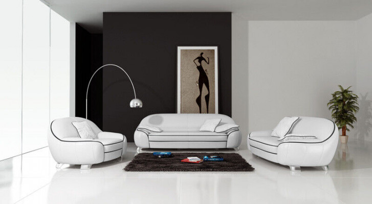 Leren bank Bank Bankstel 3+2-zits sets Design Modern Sofa