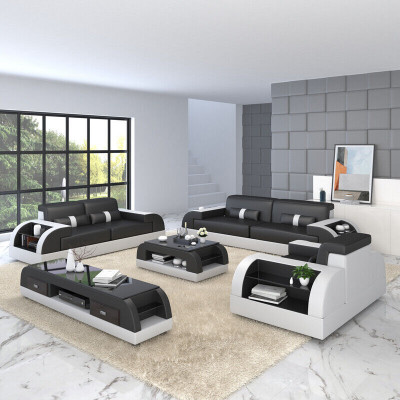 Bankstel 3-zits stof Design bank gestoffeerde banken Moderne set groep