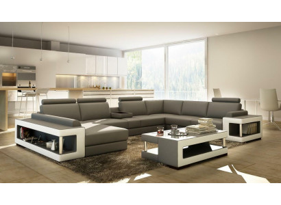 Woonlandschap Luxe Trend Collectie Bank Leren Bank Sofa U-vormige Zitplaats