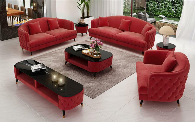 Sofaset 3+2+1 zits salontafel dressoir set ontwerp moderne 7-delig
