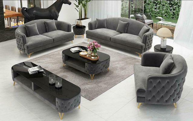 Sofaset 3+2+1 zits salontafel dressoir set ontwerp moderne 7-delig
