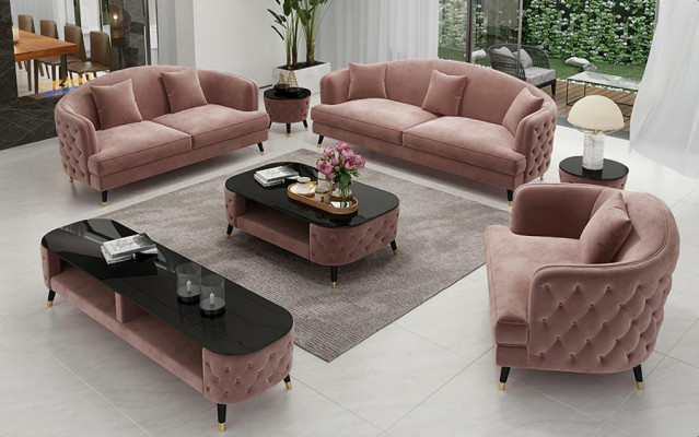 Sofaset 3+2+1 zits salontafel dressoir set ontwerp moderne 7-delig