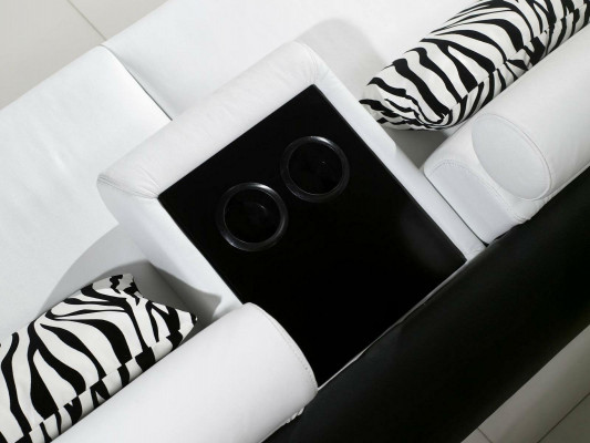 Leren hoekbank +2x voetenbank Set Zithoek U-vorm Bank Ontwerp = Leren hoekbank + 2x voetenbank Set Zithoek U-vorm Bank Ontwerp