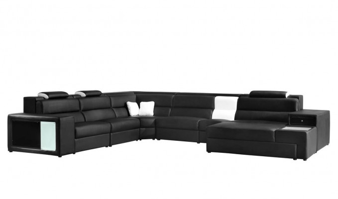 Hoekbank leren bank Groot xxl U-vormige woonlandschap Sofa Decor Bankstel