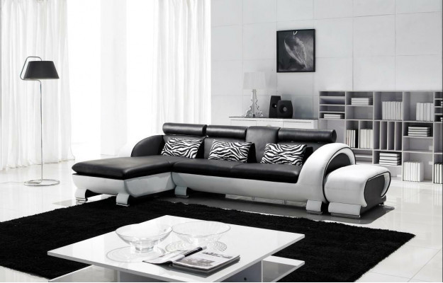 Hoekbank leren bank woonlandschap L-vorm decoratieve bank bank bekleding zit hoek