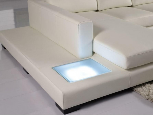 L Vorm Bank Bank Bekleding Set Ontwerp Woonlandschap Hoekbank Leder