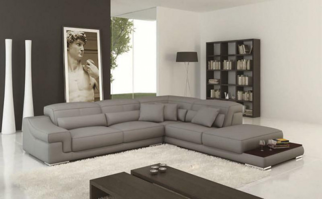 Hoekbank L-vorm Ontwerpbank Hoekbank Bank Lederen Bekleding Textiel Banken