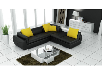 Leren hoekbank L-vorm bank woonlandschap hoekbank set decor ontwerp modern.   Leerhoekbank L-vorm bankwoonlandschap hoekbankset decorontwerp modern.