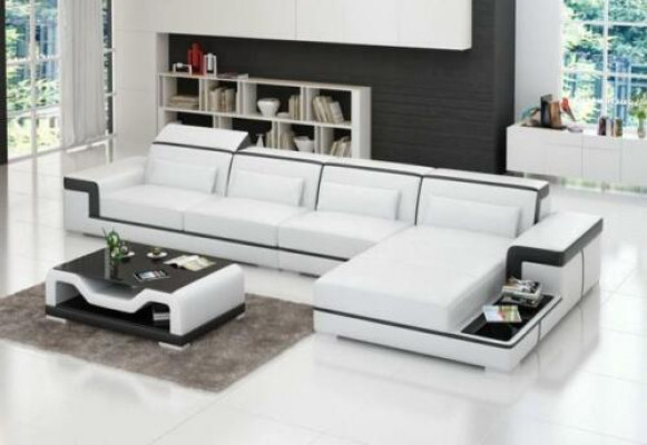 Hoekbank L-vorm leren bank bank hoekbank hoekkussen zitgroep