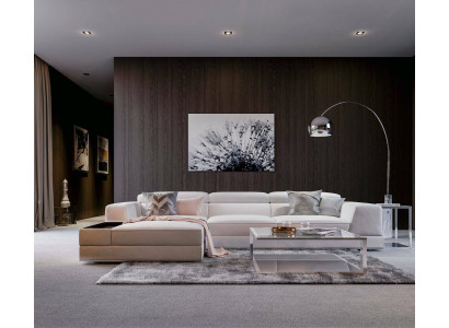 Leren bank Bank Bank Hoekbank Hoek Bekleding Zitgroep Decor Woonlandschap