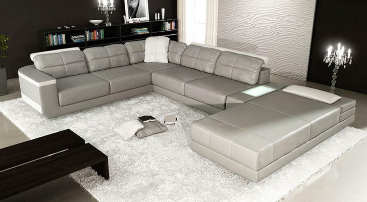 Leren bank op maat hoekbank bank bekleding zitmeubel zitcombinatie woonlandschap