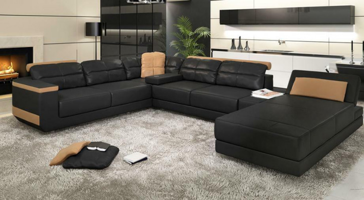 Leren bank op maat hoekbank bank bekleding zitmeubel zitcombinatie woonlandschap