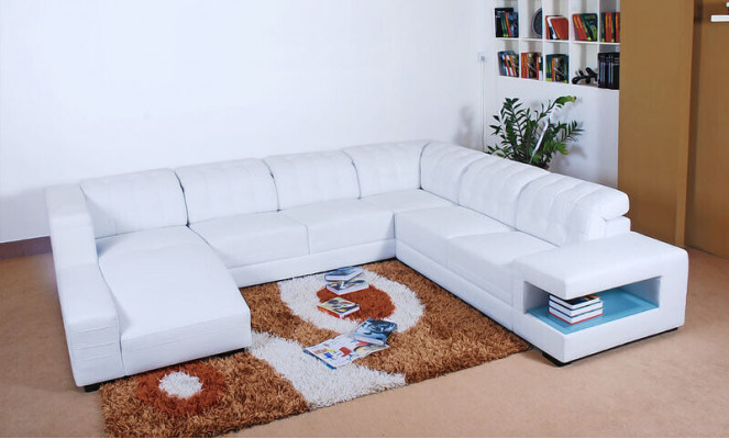 Ontwerper Bank Bank Hoekbank met voetenbank Set Woonlandschap Bekleding