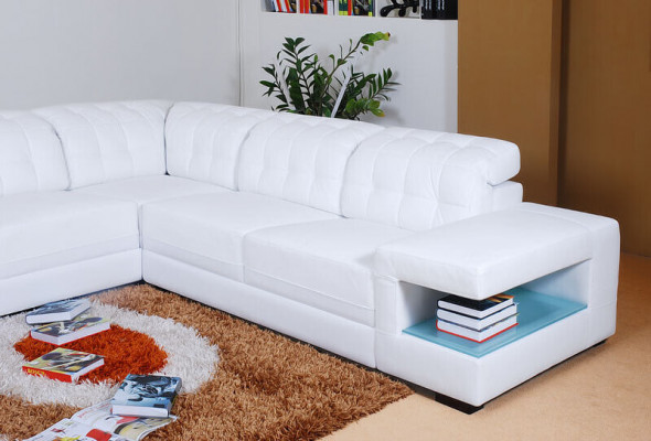 Ontwerper Bank Bank Hoekbank met voetenbank Set Woonlandschap Bekleding