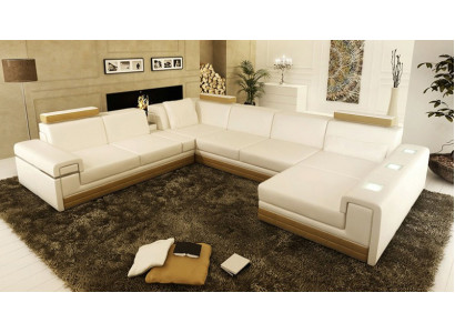 Leren bankstel Bankstel Hoekbank Hoekbank Set Ontwerp Modern Sofa