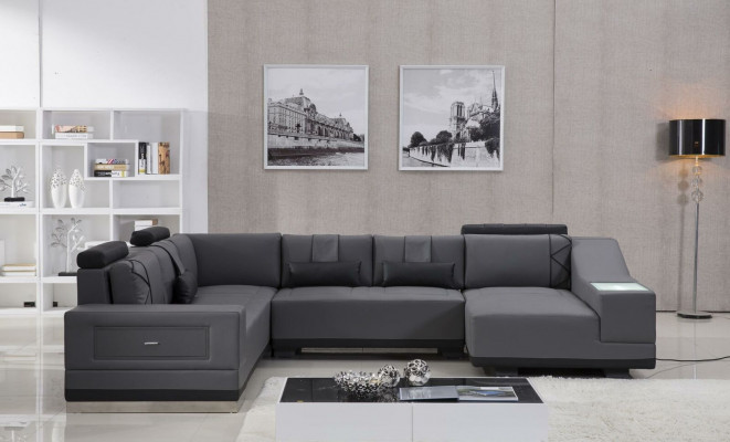 Hoekbank leren bank Big xxl U vorm woonlandschap decor bank bankstel