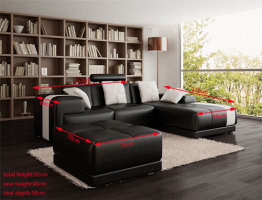 Hoekbank Hoekgarnituur L-vormig Sofa Hoeksofa Garnituur Decoratieve Stoffen Bank