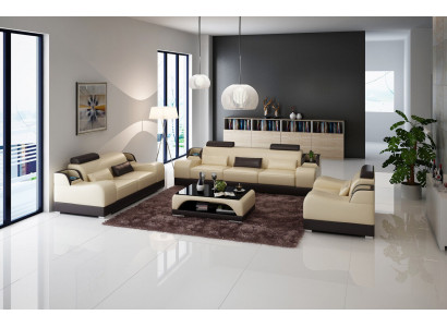 Sofaset met 3 zitplaatsen Set Design Bank Bekleding Banken Bank Moderne
