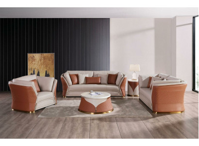 Sofa set gestoffeerde meubelset woonlandschap bank bankstel garnituur