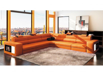 L-Vormige Moderne Hoekbank Bank Bekleding Lederen Design Bankstel