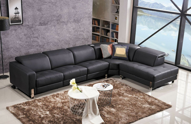 Luxe bank L-vorm leren bank bank stoffering modern bank hoekbank