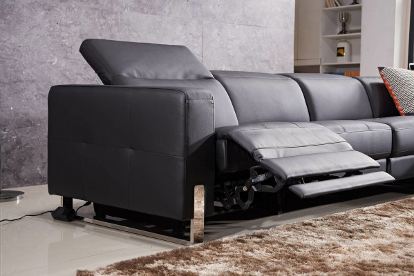 Luxe bank L-vorm leren bank bank stoffering modern bank hoekbank