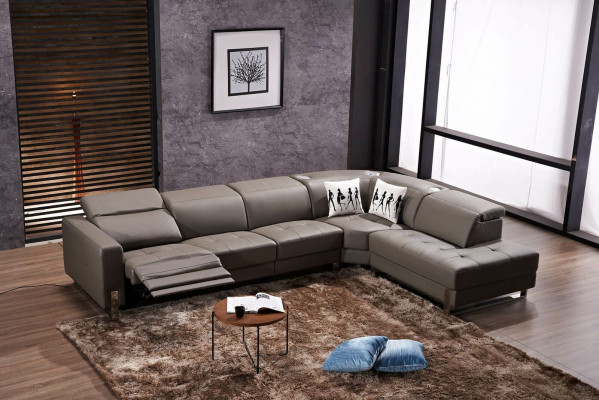 Luxe bank L-vorm leren bank bank stoffering modern bank hoekbank