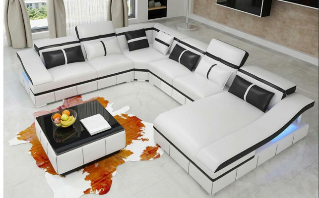 Luxury Corner Sofa U-Shaped Living Landscape Sofa Couch Upholstered Suite Modern Sofas New