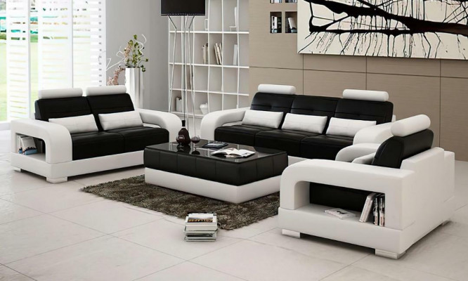 Moderne leren bankstel Bankstel 3+2+1 garnituren Design Bank xlmeubilair