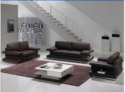 Leren bankstel woonlandschap 3+2+1 zits set design bankstel modern sofa